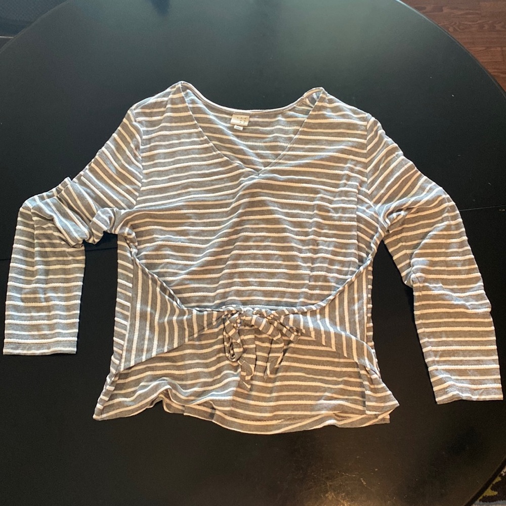Long Sleeve, tie waist blouse